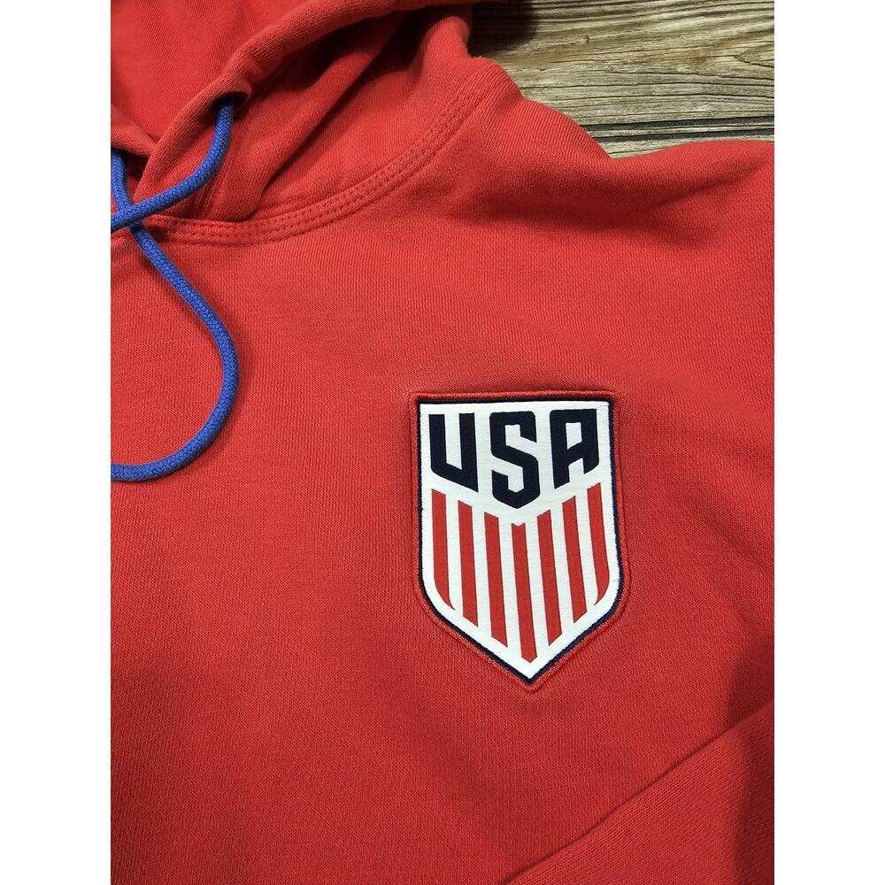 Nike USA Soccer World Cup Hoodie Men M Red Sweatshirt Futbol Swoosh Embroidered - Picture 3 of 10